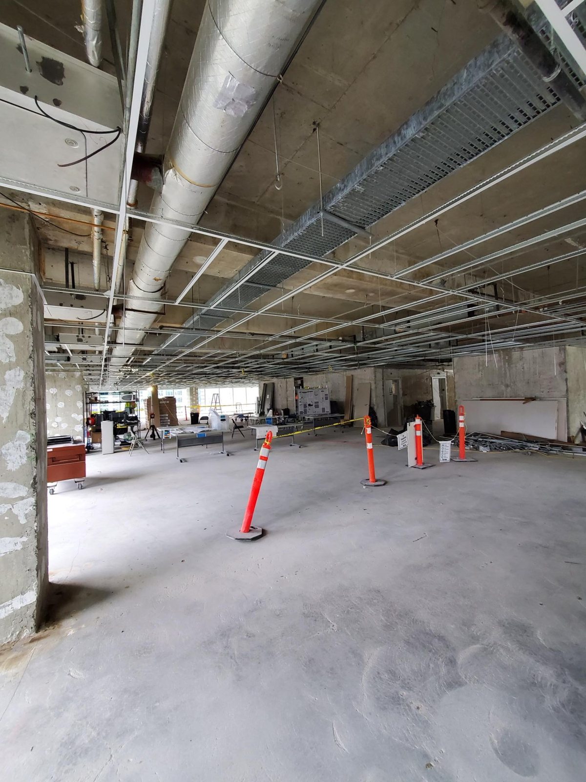 Royal Centre, Downtown Vancouver Base building Tbar install