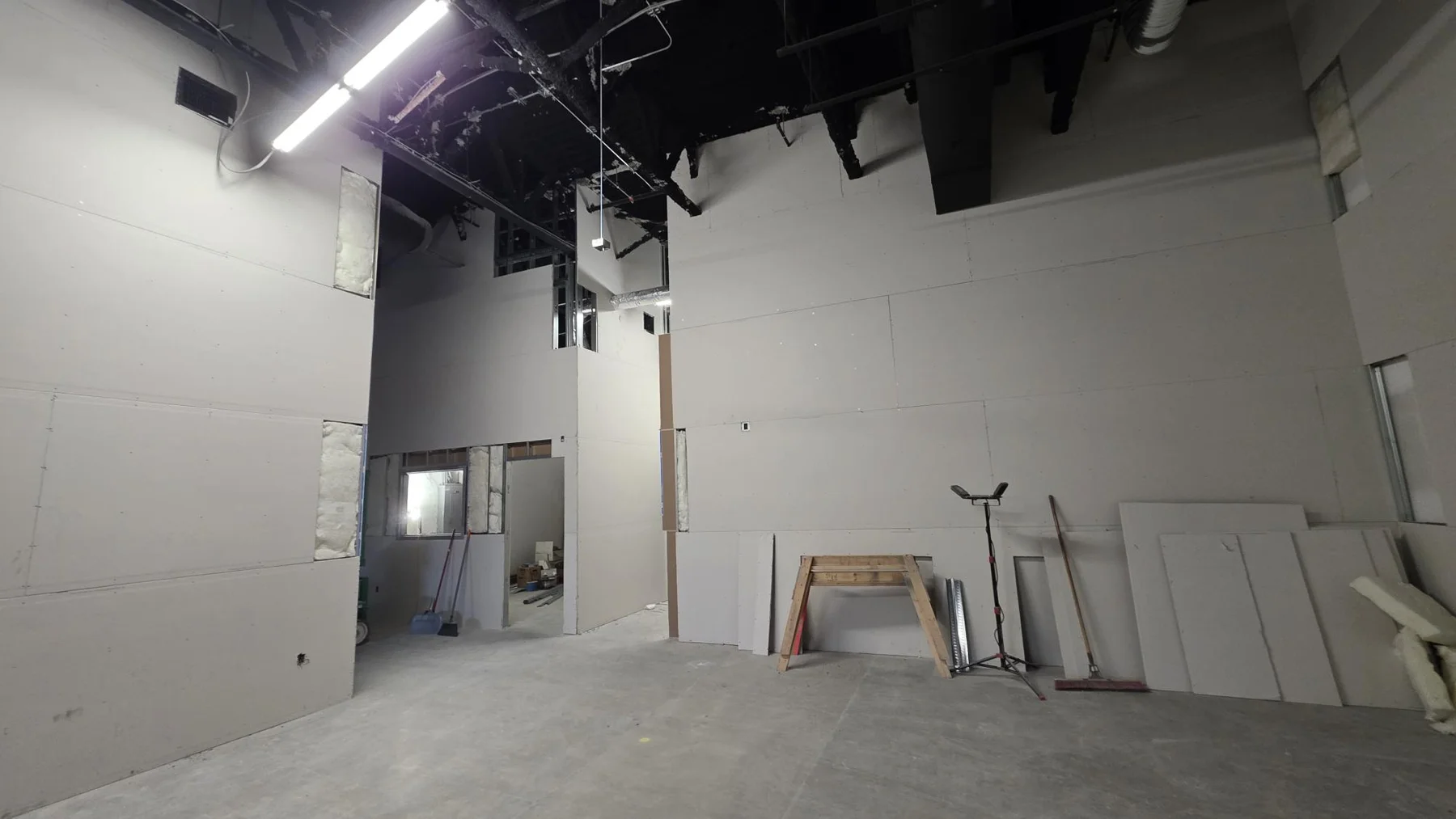 Rambo’s drywall partitions at Club Champion in Surrey during construction.