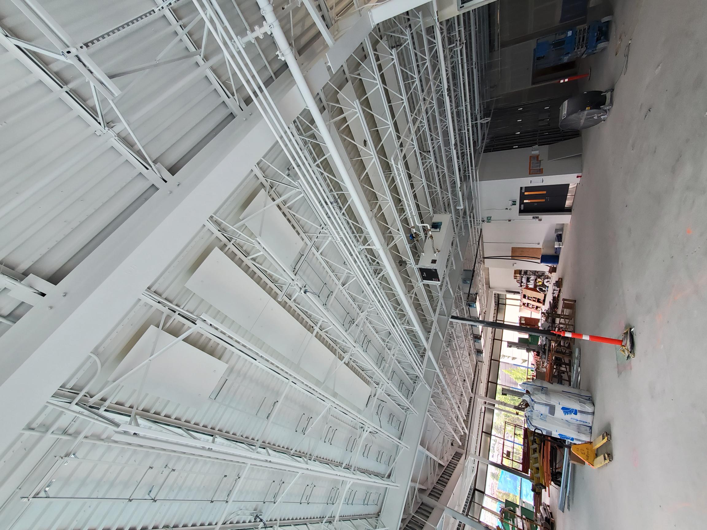 Brentwood Mall food court acoustic tile installation — archive view 2.