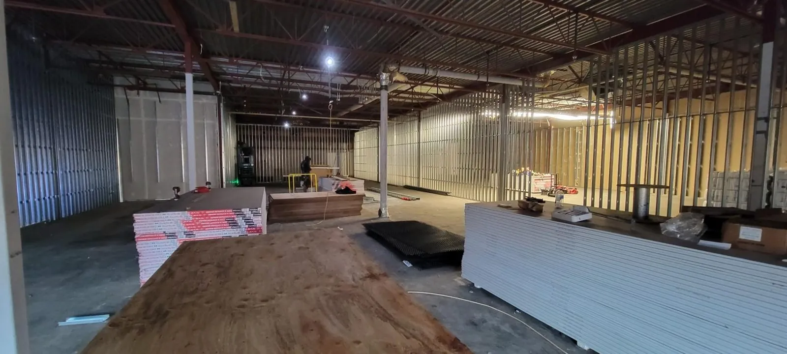 Lynn Valley Centre demising wall framing — supplied project archive view 2.