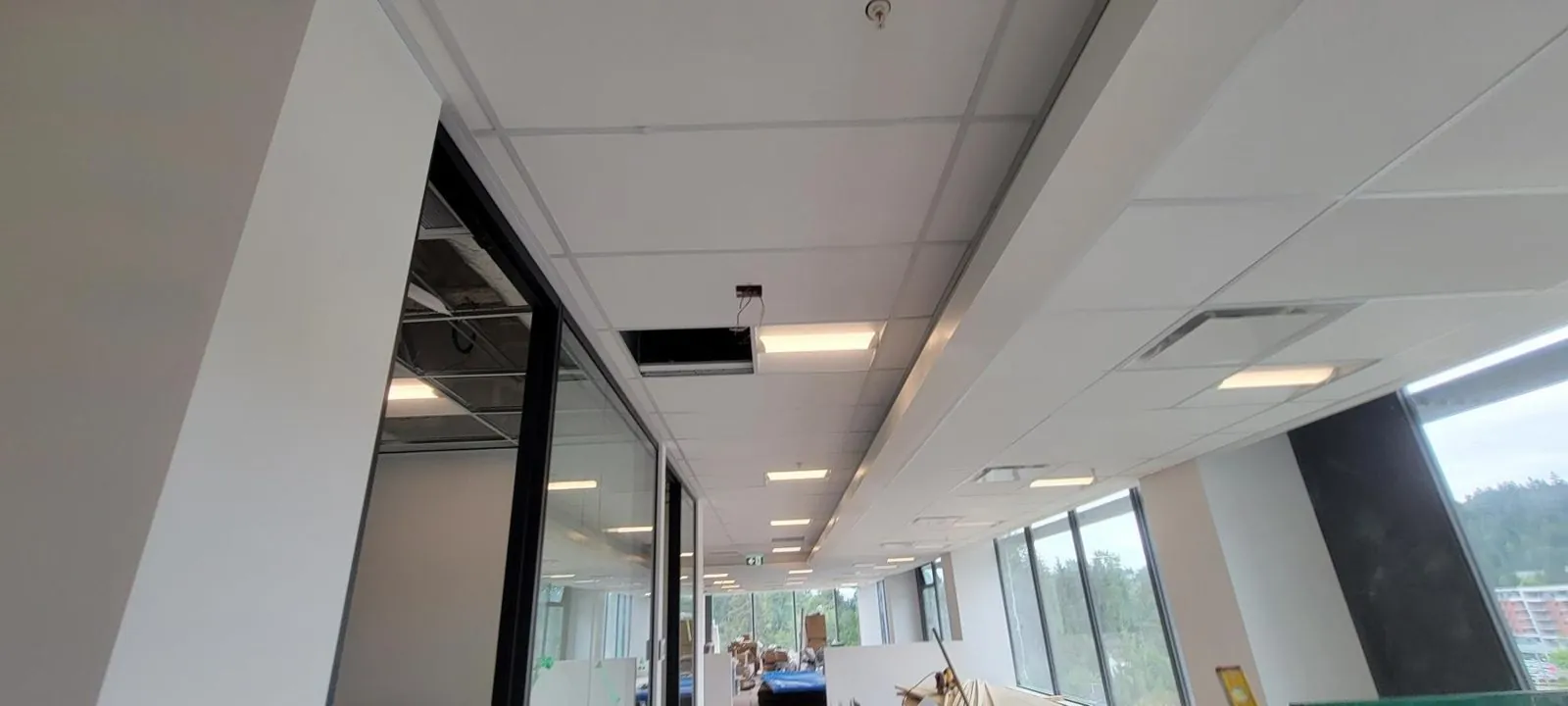 Port Coquitlam government office T-bar ceiling — supplied project archive view 1.