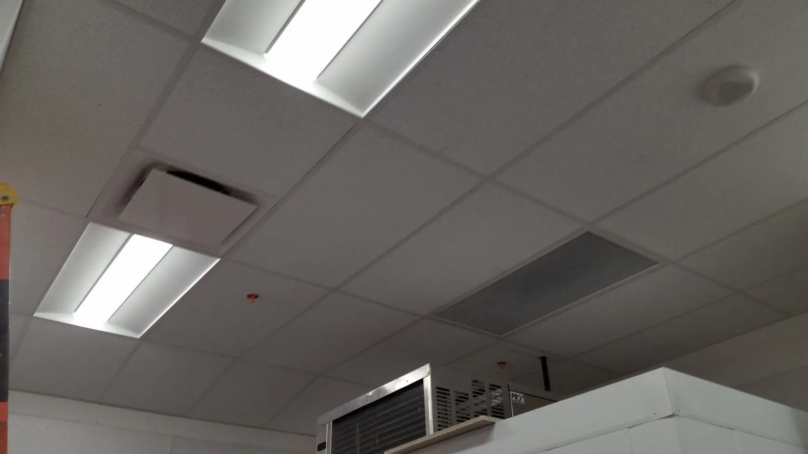 South Street Burger kitchen ceiling; actual Rambo project archive photograph