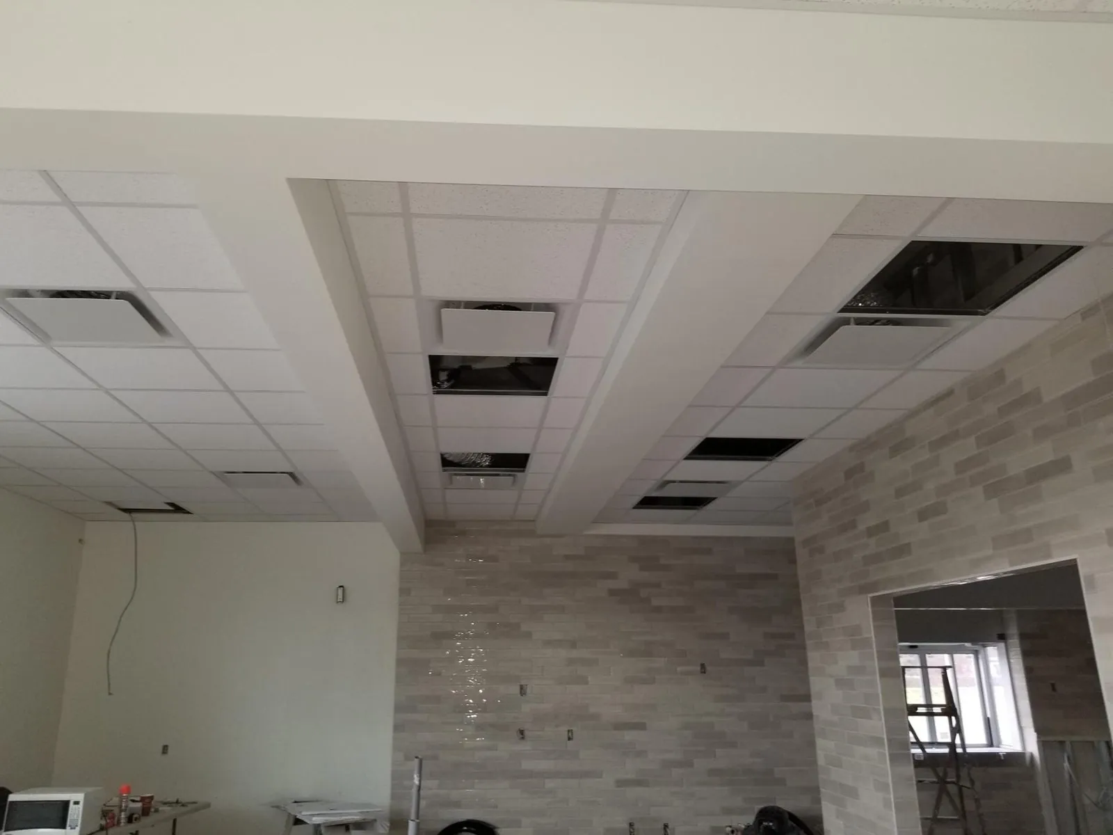 Tim Hortons Chilliwack ceiling tile installation — supplied project archive view 3.