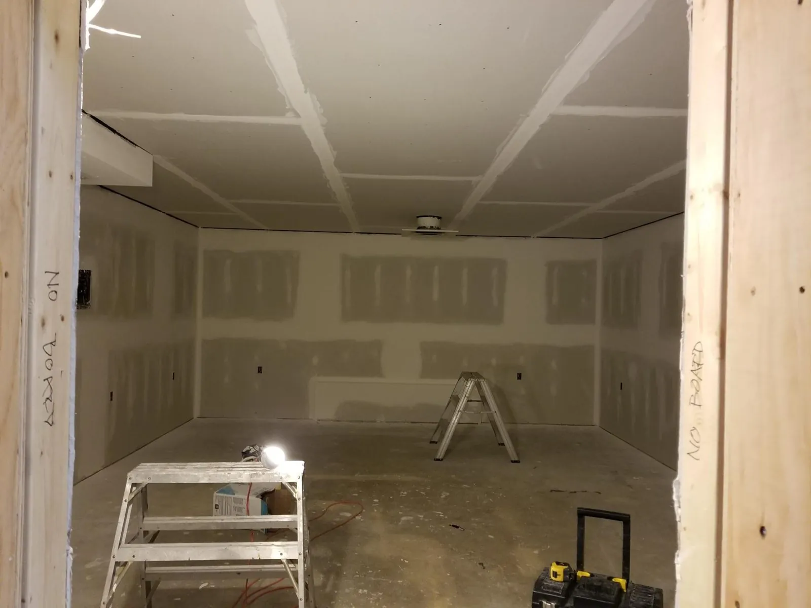 Vancouver private school ceiling: before and after — supplied project archive view 1.