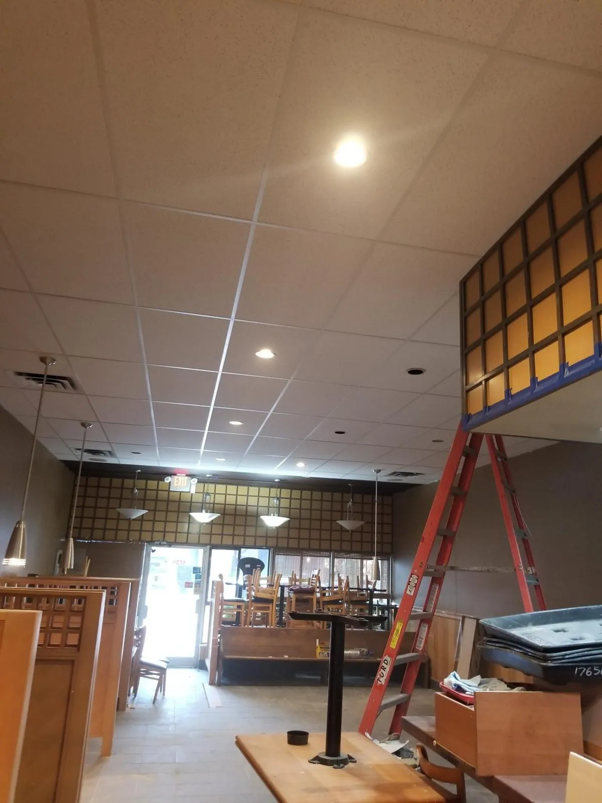 Vancouver sushi restaurant ceiling: before and after — supplied project archive view 5.