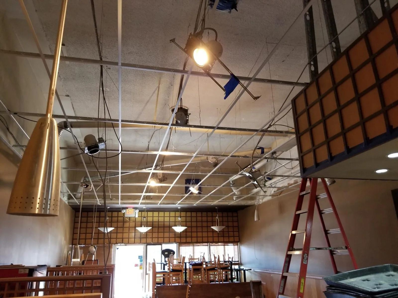 Vancouver sushi restaurant ceiling: before and after — supplied project archive view 6.