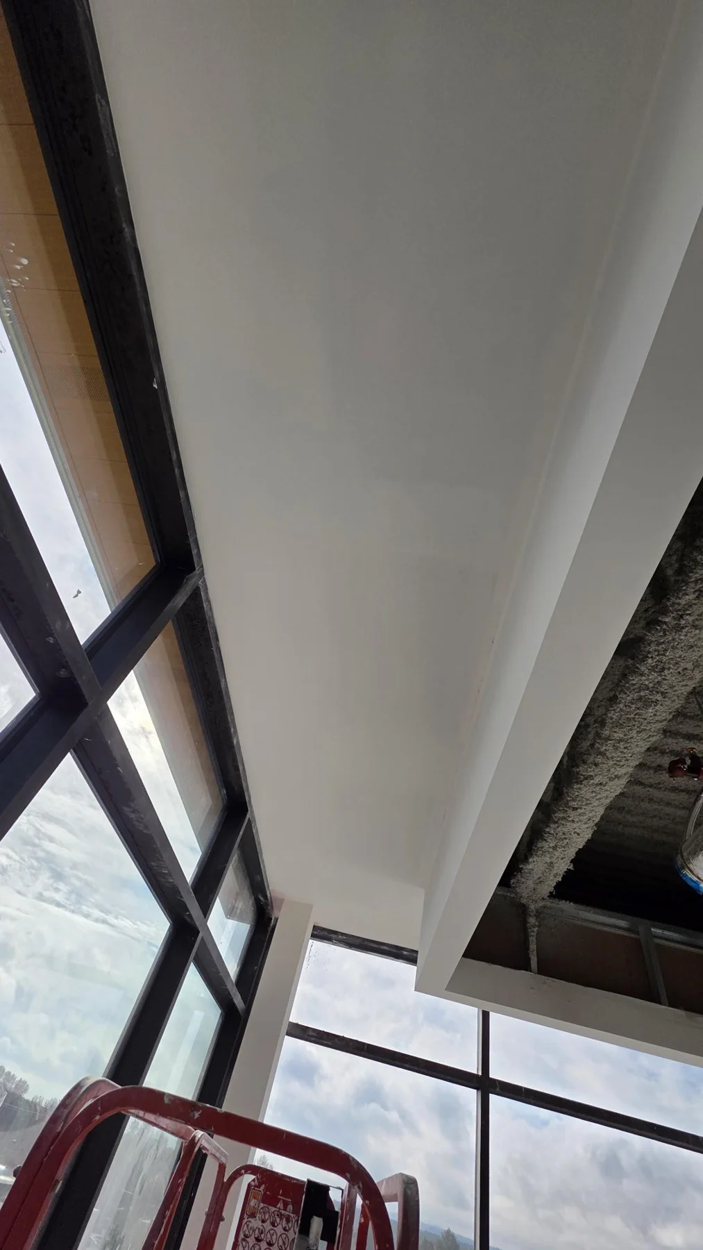 Drywall window return at Regus in Mission.
